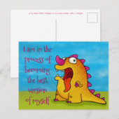 Dax the Dino付き/引用文、はがき ポストカード (正面/裏面)