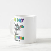 Day おもしろい Strested猫先生学生証 コーヒーマグカップ (正面左)