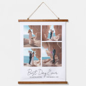 Day 最高の Ever Newlywedsの4結婚フォトコラージュ 吊り下げ型タペストリー (正面)