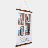 Day 最高の Ever Newlywedsの4結婚フォトコラージュ 吊り下げ型タペストリー (傾斜あり)