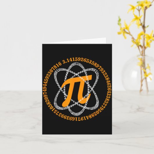 Day 3,14 Number Symbol Math Science Gift  カード (黄色い花)