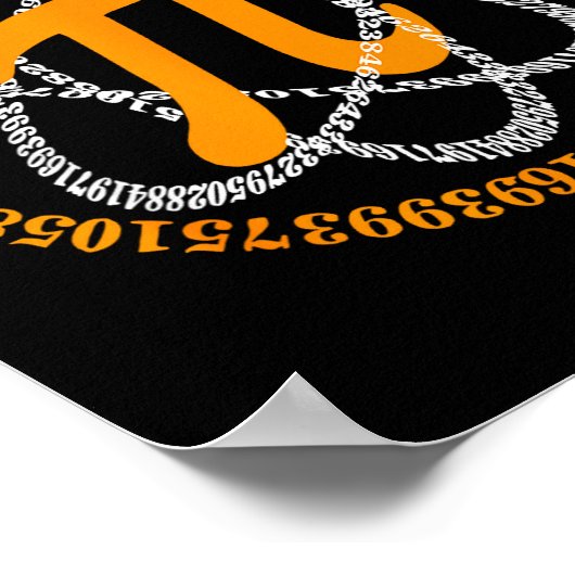 Day 3,14 Number Symbol Math Science Gift  ポスター (角)