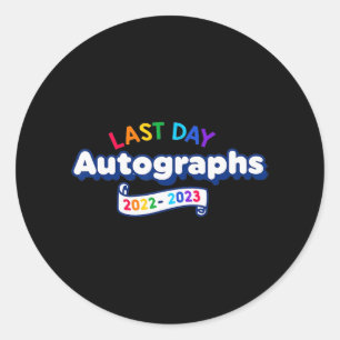 Day Autographs 2023幼稚園先生卒業 ラウンドシール