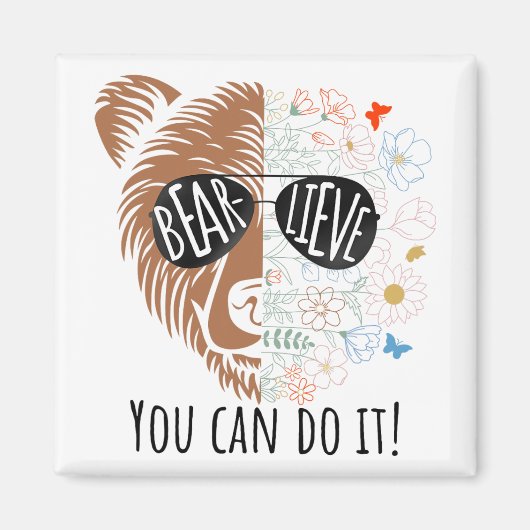 Day Bear信じ You can Do It Cute先生Testn マグネット (正面)