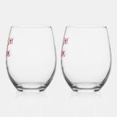 DAY DRINK - FOR HIS! by Jeff Willis Art ステムなしワイングラス (左)