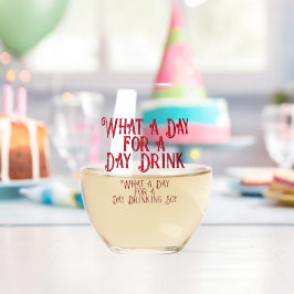 DAY DRINK - FOR HIS! by Jeff Willis Art ステムなしワイングラス