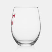 DAY DRINK - FOR HIS! by Jeff Willis Art ステムなしワイングラス (左)