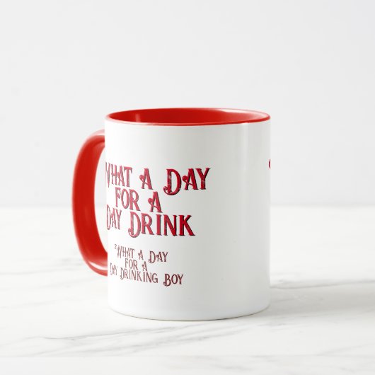 DAY DRINK - FOR HIS! by Jeff Willis Art マグカップ (正面左)