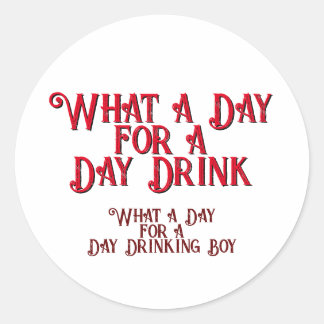 DAY DRINK - FOR HIS! by Jeff Willis Art ラウンドシール