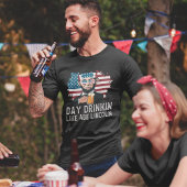 Day Drinkin Like Abe Lincoln Funny 4th July Tシャツ