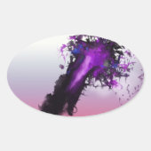 Day Ending抽象デザイン 楕円形シール (正面)