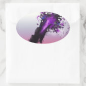 Day Ending抽象デザイン 楕円形シール (バッグ)