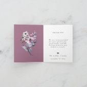 Day Ever Mauve最高のの写真ありが結婚とうございます サンキューカード (内部)