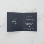 Day Ever Navy Blue最高のの写真ありが結婚とうございます サンキューカード (内部)