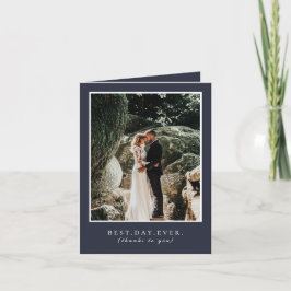 Day Ever Navy Blue最高のの写真ありが結婚とうございます サンキューカード