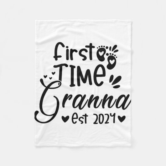Day First Time Granna Est 2024 フリースブランケット (正面)