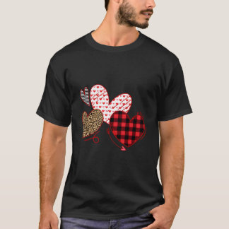 Day He Love Leopard Plaid Tシャツ