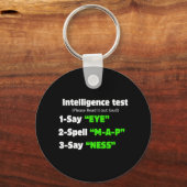Day Intelligence Test Say M A P Nessパパ キーホルダー (正面)