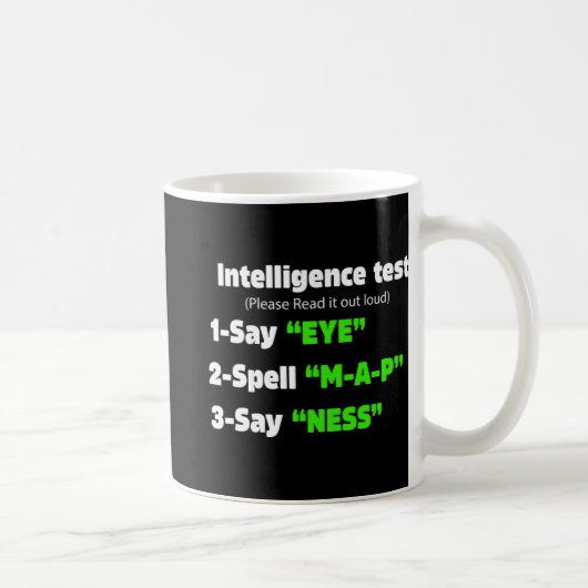 Day Intelligence Test Say M A P Nessパパ コーヒーマグカップ (右)