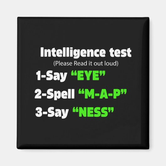 Day Intelligence Test Say M A P Nessパパ マグネット (正面)