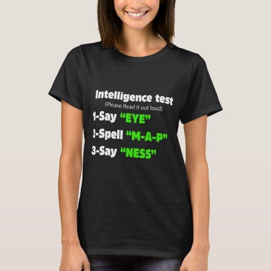 Day Intelligence Test Say M A P Nessパパ Tシャツ (正面)
