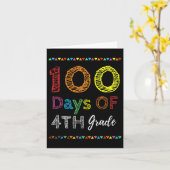 Day Kids Gift 100日の4年生100日のSc カード (黄色い花)