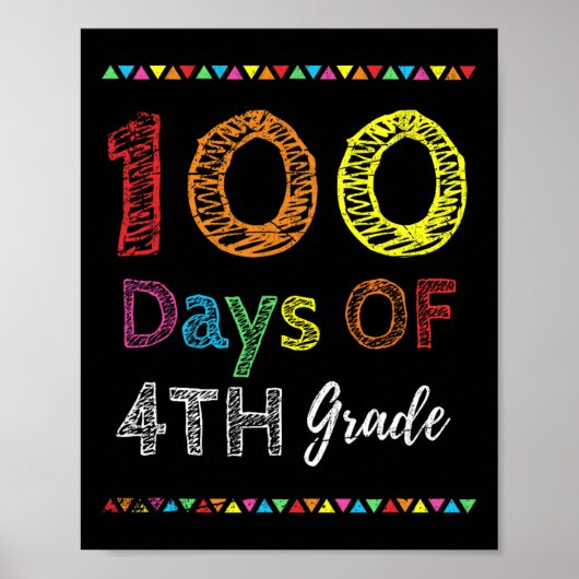 Day Kids Gift 100日の4年生100日のSc ポスター (正面)