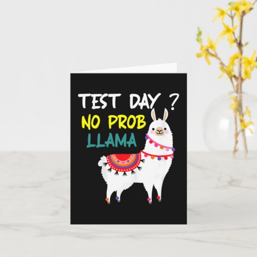 Day No Prob-Llama Llama先生テストDay For Te カード (黄色い花)