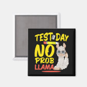 Day No Prob-llama Llama先生&amp；学生試験 マグネット (正面/裏面)