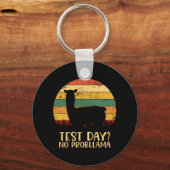 Day No Probllamaシルエット先生学生卒業生 キーホルダー (正面)