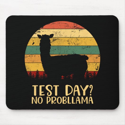 Day No Probllamaシルエット先生学生卒業生 マウスパッド (正面)