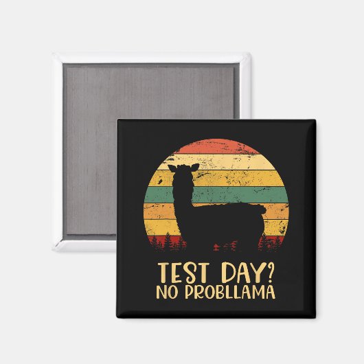 Day No Probllamaシルエット先生学生卒業生 マグネット (正面/裏面)