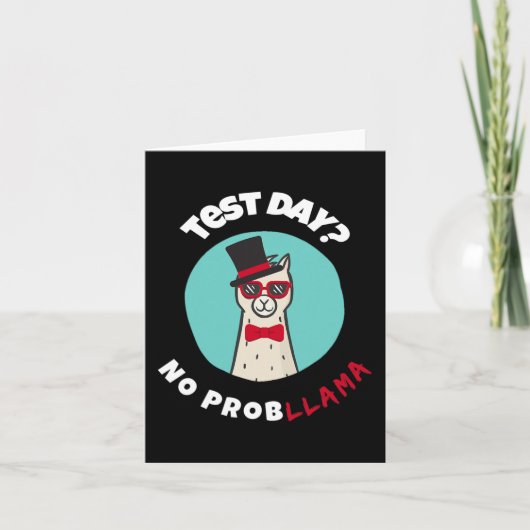 Day No Probllamaテストおもしろいラマデザイン カード (正面)