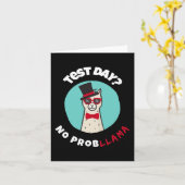 Day No Probllamaテストおもしろいラマデザイン カード (黄色い花)