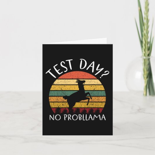 Day No Probllama州テスト先生学生ボーイ カード (正面)