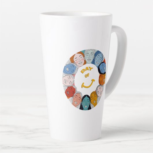 Day of Happiness  カフェラテマグ (右アングル)