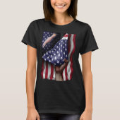 Day Of Independence US Flag Cockatoo Tシャツ (正面)
