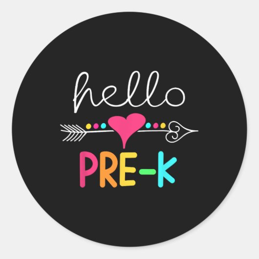 Day Of Pre Kハロー新学期先生 ラウンドシール (正面)