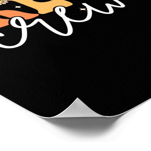 Day Of Pre K Crew Groovy新学期先生 ポスター (角)