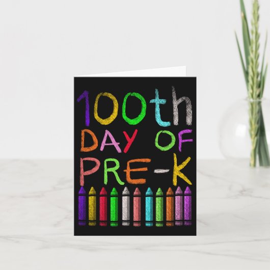 Day Of Pre K Student Gift Happy 100日Of School カード (正面)