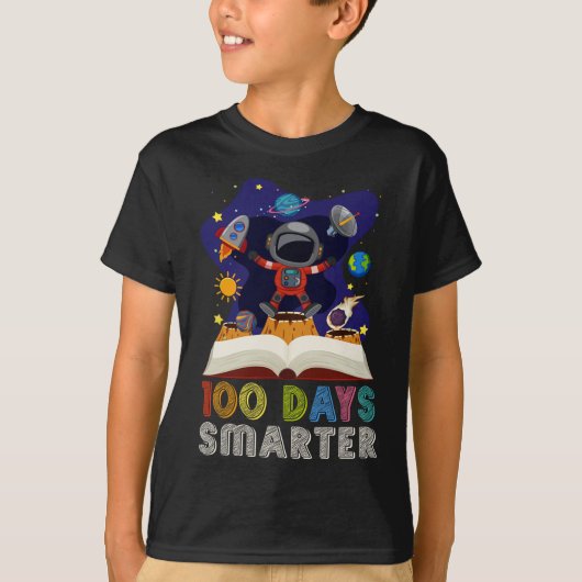 Day Of School 100日ブッ頭が切れるク宇宙アストローナ Tシャツ (正面)