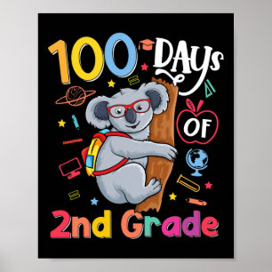 Day Of School 2年生キッズコアラ100日のSch ポスター