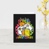 Day Of School Bye Bye School Hello Video Games カード (黄色い花)