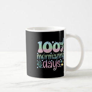 Day Of School Kids Girls 100 Mermazing日Of Sch コーヒーマグカップ