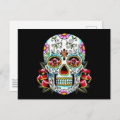 Day of the Deadスカル ポストカード (正面/裏面)