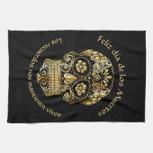 Day of the Dead – 名前とメカスタマイズッセージの追加 キッチンタオル (横)