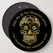 Day of the Dead – 名前とメカスタマイズッセージの追加 缶バッジ (正面&裏面)