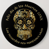 Day of the Dead – 名前とメカスタマイズッセージの追加 缶バッジ (正面)