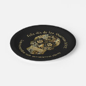 Day of the Dead – 名前カスタマイズとメッセージを追加7" ペーパープレート (アングル)