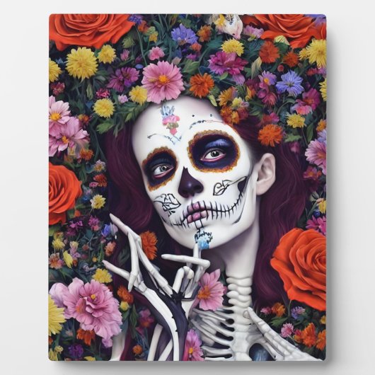 Day of the Dead AI generated art フォトプラーク (正面)